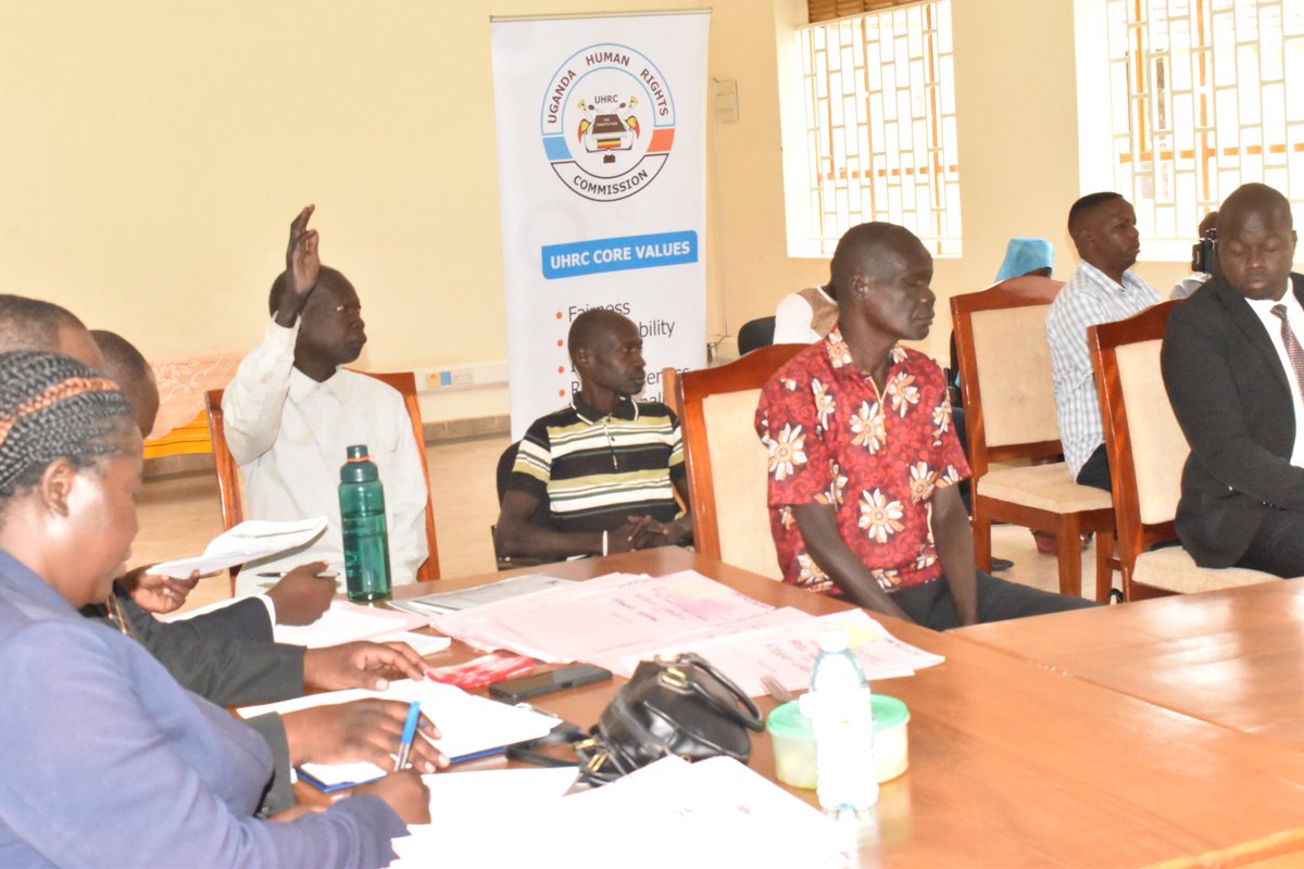 Uganda Human Rights Commission (UHRC) (@uhrc_uganda) on Twitter photo ๐ขHUMAN RIGHTS TRIBUNAL ๐
We have kicked off a week-long Human Rights Tribunal (court) sessions at our Moroto Regional Office. The sessions are redressing human rights complaints that arose within the Karamoja Region. They are being chaired by <a href="/ChairpersonUhrc/">Chairperson_UHRC</a> and members of the ๐ขHUMAN RIGHTS TRIBUNAL ๐
We have kicked off a week-long Human Rights Tribunal (court) sessions at our Moroto Regional Office. The sessions are redressing human rights complaints that arose within the Karamoja Region. They are being chaired by <a href="/ChairpersonUhrc/">Chairperson_UHRC</a> and members of the