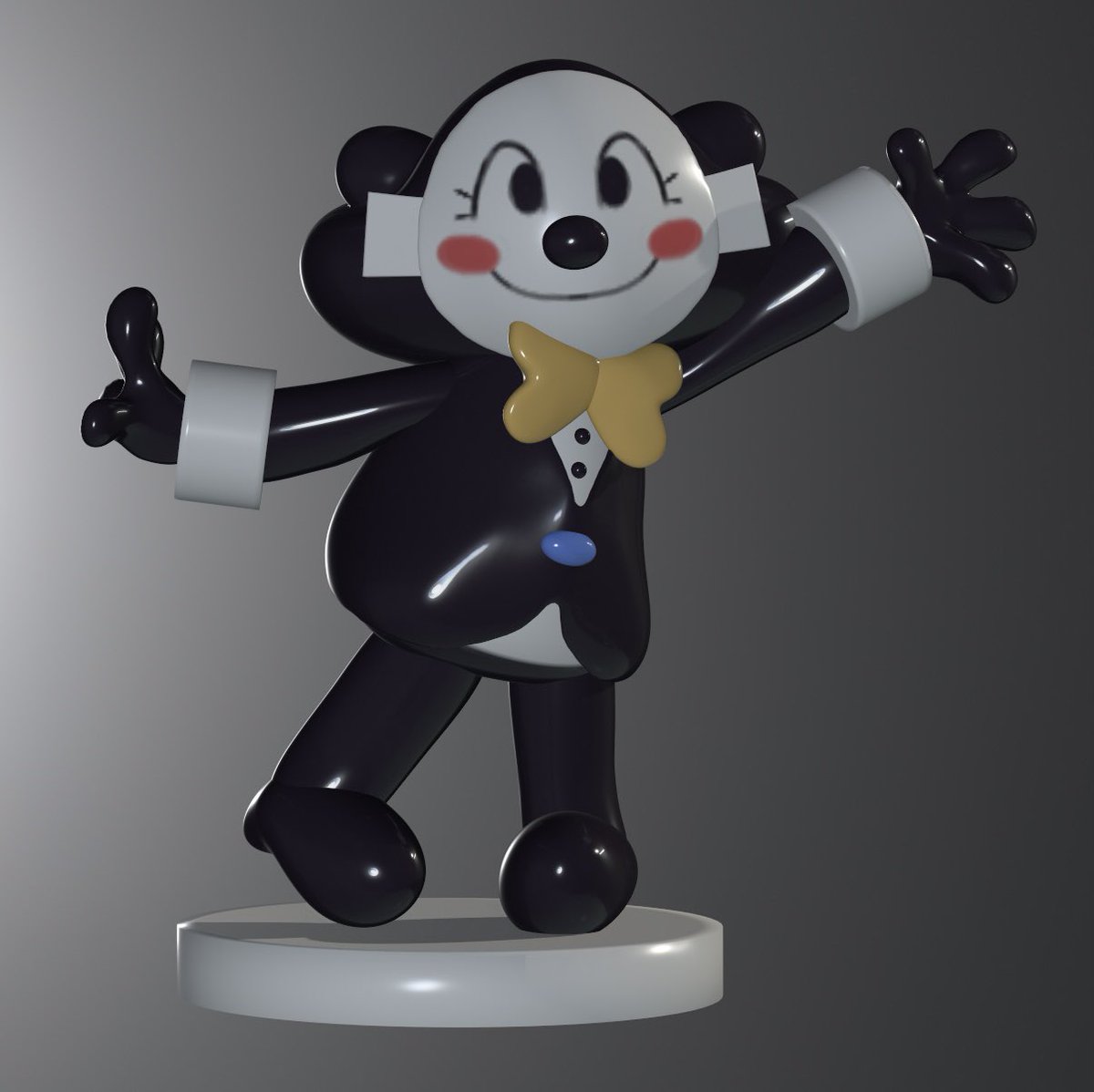 echoBsilly's tweet image. Another sculpt, @/wishgraanted’s (on tumblr) Static AU Click Clack! 📺 #GreatGodGrove