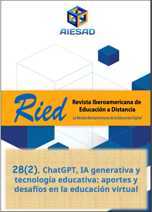 🚨 ¡Nuevo número de RIED ‼

Vol. 28(2) (2025): ChatGPT, IA generativa y tecnología educativa

💡 16 artículos que analizan desafíos, usos críticos y aportes de la IA en educación virtual.

🔗 Disponible en acceso abierto: 
▶doi.org/10.5944/ried.2…