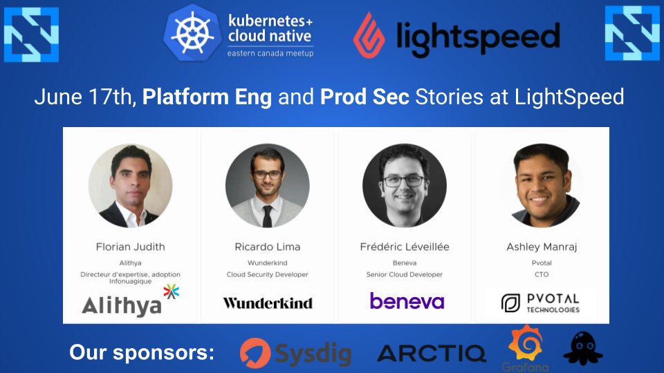 🚨 FINAL CALL for the in-person #Montreal @CloudNativeFd meetup at <a href="/Lightspeed/">Lightspeed</a>!
Join us to see how @Beneva adopted Backstage.io AND learn to build 0-CVE images + implement Manifest-Driven Secure Execution (MDSE) for next-level cloud security! 🔐
🎙️Amazing lineup +