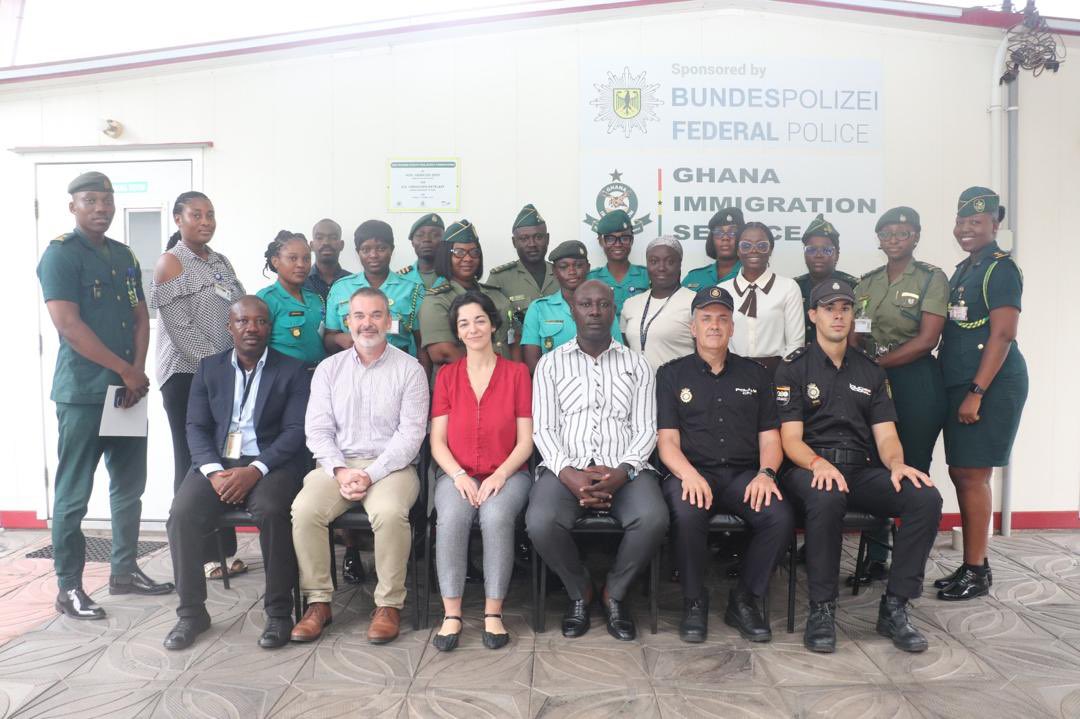 Spain in Ghana/España en Ghana (@embespghana) on Twitter photo A huge thank you to the Spanish National Police <a href="/policia/">Policía Nacional</a> for conducting an invaluable course on document fraud for the airport staff of the #GhanaImmigrationService last week! Your expertise is greatly appreciated! 🇪🇸✈️🇬🇭 A huge thank you to the Spanish National Police <a href="/policia/">Policía Nacional</a> for conducting an invaluable course on document fraud for the airport staff of the #GhanaImmigrationService last week! Your expertise is greatly appreciated! 🇪🇸✈️🇬🇭
