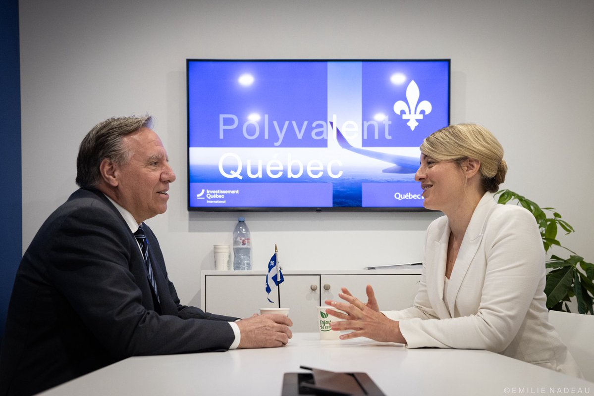 François Legault (@francoislegault) on Twitter photo J’ai rencontré la ministre fédérale de l’Industrie et responsable de Développement économique Canada pour les régions du Québec, <a href="/melaniejoly/">Mélanie Joly</a>, au <a href="/salondubourget/">Paris Air Show</a>, pour discuter de projets économiques importants pour le Québec et des impacts des tarifs douaniers américains. J’ai rencontré la ministre fédérale de l’Industrie et responsable de Développement économique Canada pour les régions du Québec, <a href="/melaniejoly/">Mélanie Joly</a>, au <a href="/salondubourget/">Paris Air Show</a>, pour discuter de projets économiques importants pour le Québec et des impacts des tarifs douaniers américains.