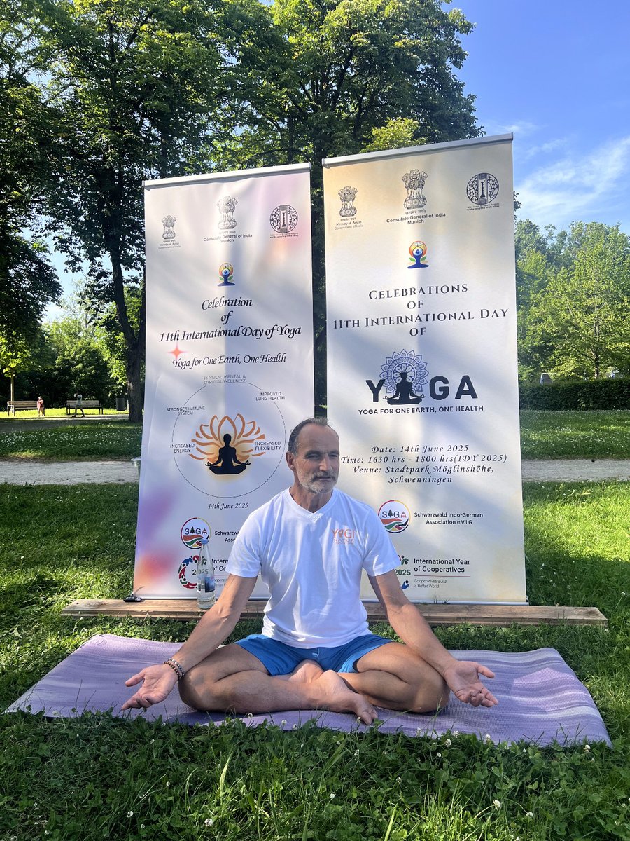 Countdown to #IDY2025

In the run-up to the 11th International Day of Yoga (IDY) an event was organised by the Consulate General of India Munich in association with the Schwarzald Indo-German Association in Villingen-Schwenningen in the beautiful Schwarzwald region on June 14,