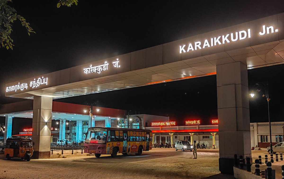 updates46641's tweet photo. Beautiful Karaikudi Junction Entrance 🤍

#karaikudi #karaikudijunction #karaikudijunctionrailwaystation 
#kkdi #amritbharatstationscheme 
#abss https://t.co/LEj2Y8Jcvf