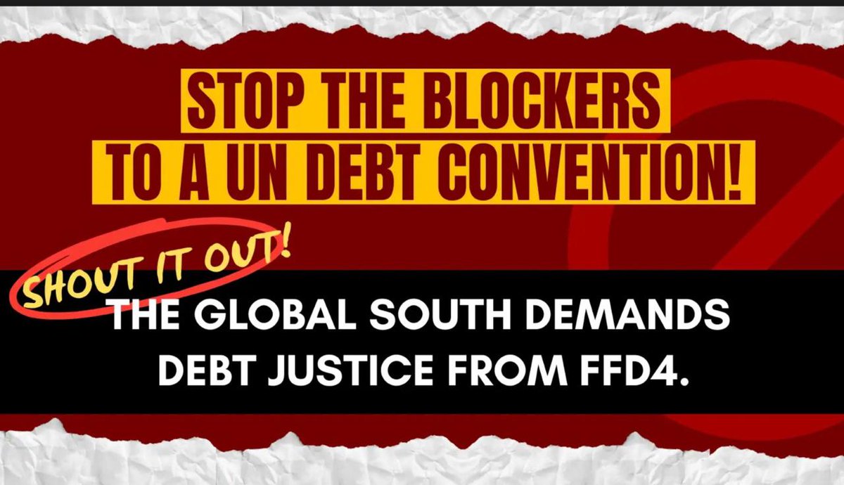 Global Call to Action Against Poverty (GCAP) (@whiteband) on Twitter photo 📢 FFD4 - We need a UN Framework Convention on Debt!
End Debt bondage!
#DebtJustice #EconomicJustice #FfD4People #FfD4 #G77
<a href="/pass_blue/">PassBlue</a> @Devex <a href="/Reuters/">Reuters</a> <a href="/FT/">Financial Times</a> @EconTimes
<a href="/AlJazeera/">Al Jazeera PR</a> 📢 FFD4 - We need a UN Framework Convention on Debt!
End Debt bondage!
#DebtJustice #EconomicJustice #FfD4People #FfD4 #G77
<a href="/pass_blue/">PassBlue</a> @Devex <a href="/Reuters/">Reuters</a> <a href="/FT/">Financial Times</a> @EconTimes
<a href="/AlJazeera/">Al Jazeera PR</a>