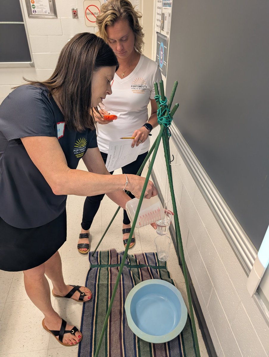 MsBrombacher's tweet image. Learning about the engineering design cycle by building a water clock! π§β° @nickycogar1 @JStetinaTRT @jennthomas75 @nicscud @PortsVASchools #VDOE #STEM