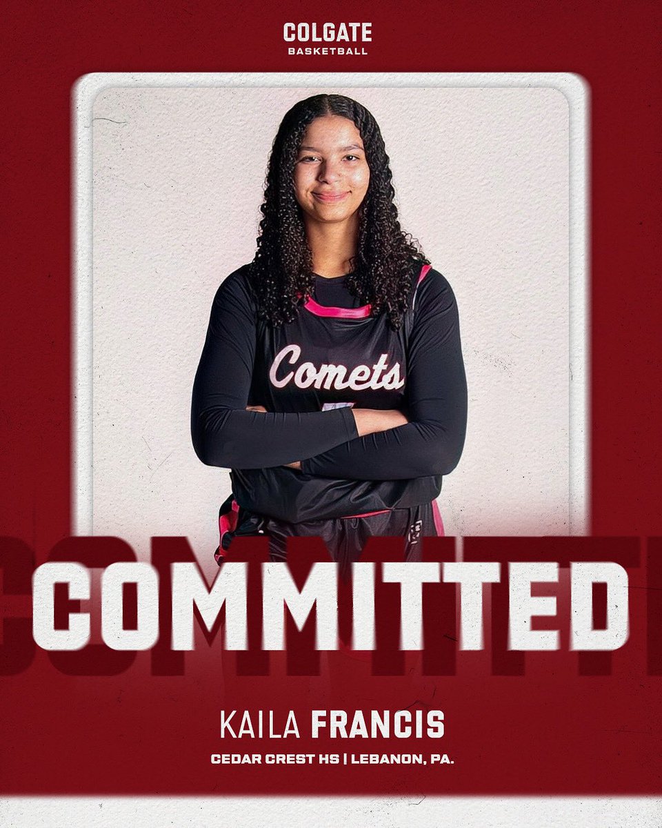 I am beyond excited to announce my commitment to Colgate University, to continue my academic and athletic career. I want to personally thank my family, friends, teammates and coaches who have supported me.

#GoGate ❤️🤍