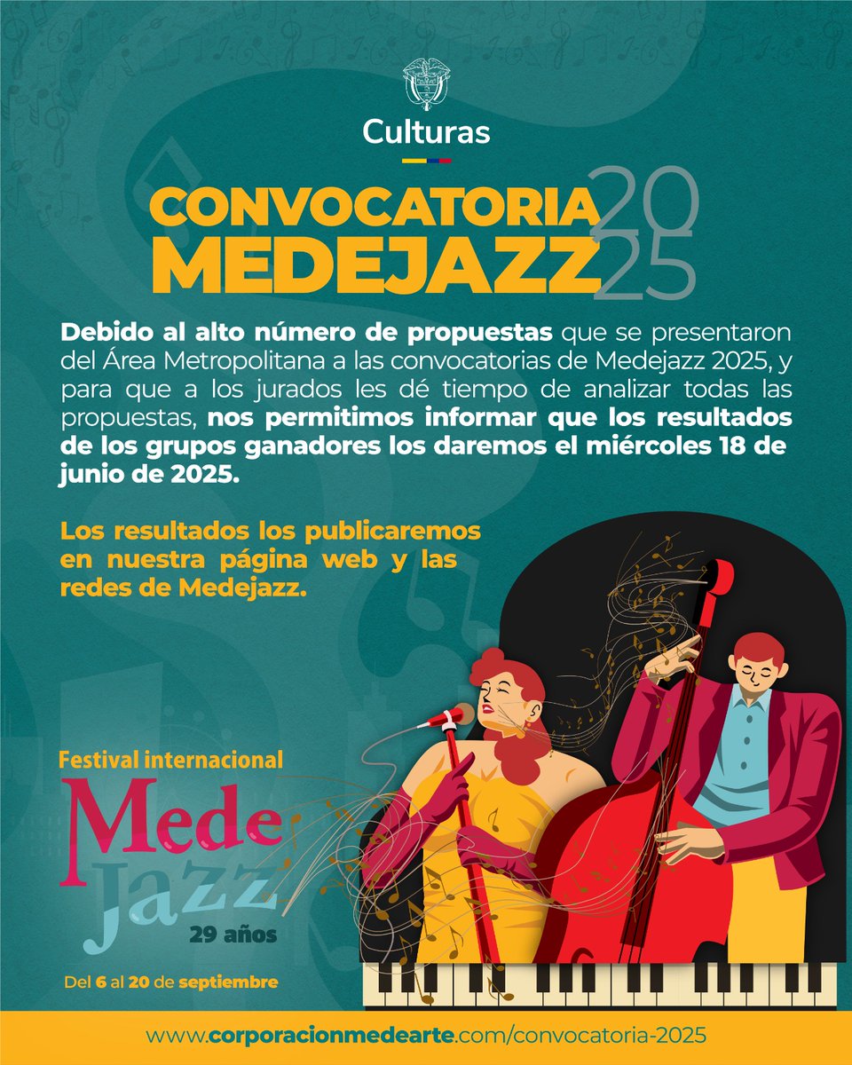 🔴 ATENCIÓN 🔴 agradecemos su comprensión, estamos trabajando de manera ágil, gracias por la numerosa participación 

<a href="/mincultura/">MinCultura Colombia</a> <a href="/salsaconestilo/">SalsaConEstilo.com</a> <a href="/latinastereo/">Latina Stereo🌴</a> <a href="/FiestaLibro/">Fiesta del Libro</a> <a href="/AlcaldiadeMed/">Alcaldía de Medellín</a>