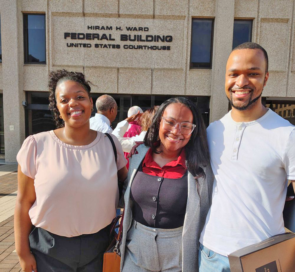 CommonCauseNC's tweet image. Taking a stand against racial gerrymandering! Our Common Cause NC team is here in Winston-Salem for the start of our federal trial against racially discriminatory gerrymandering in North Carolina! #ncpol