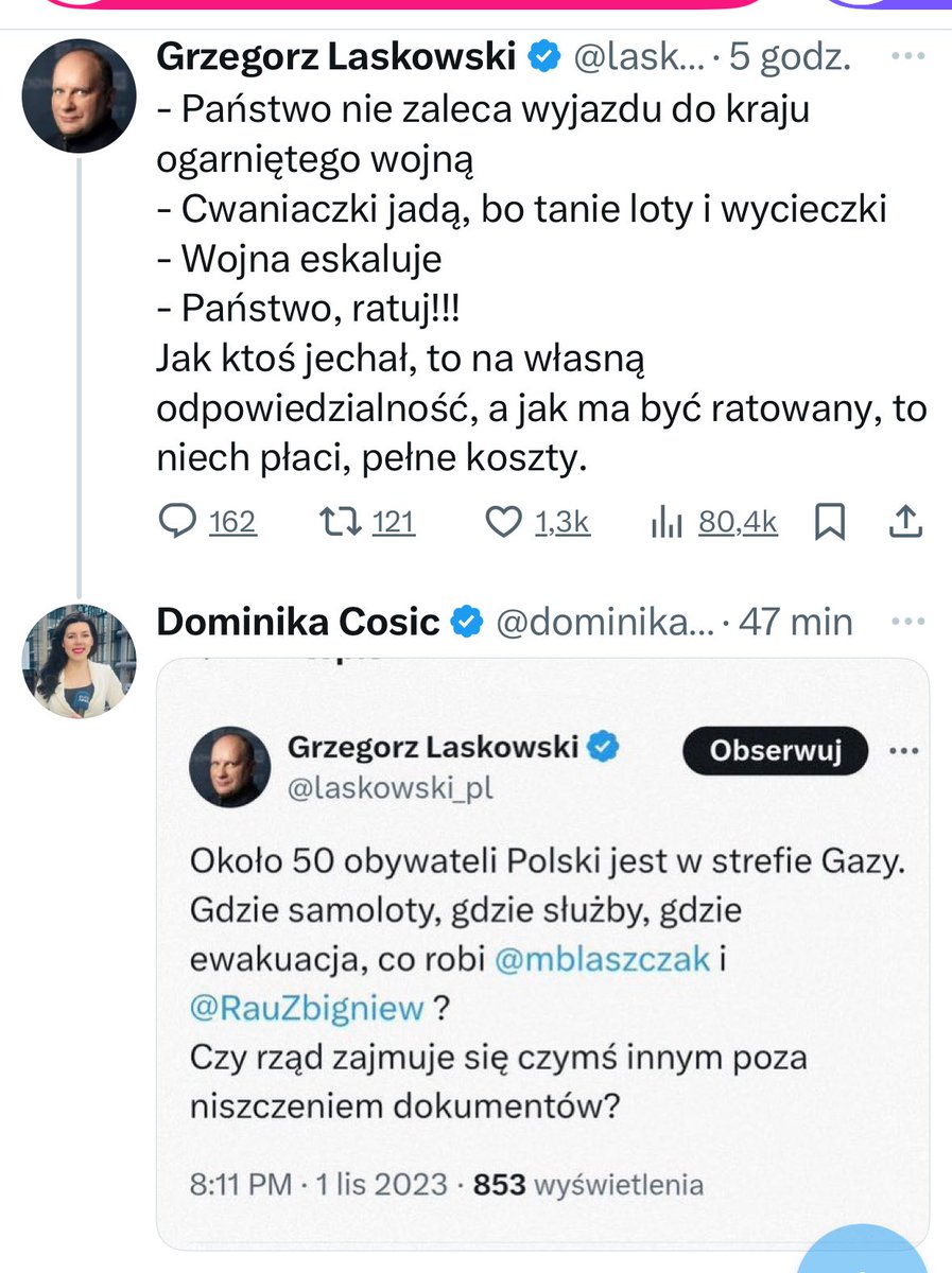 Brawo <a href="/dominikacosic/">Dominika Cosic</a> ! Krótko z hipokryzją