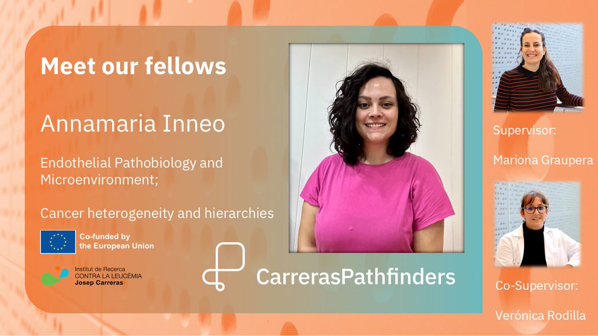 CaPathfinders's tweet image. 📢Meet our Fellows
Annamaria Inneo joined #CarrerasPathfinders to pursue her PhD under the supervision of Dr @MarionaGraupera and Dr @vrodillab at @CarrerasIJC
👩🔬Learn about Annamaria carreraspathfinders.eu/doctoral-candi…
🔬and her project carreraspathfinders.eu/projects/dc8/
@MSCActions