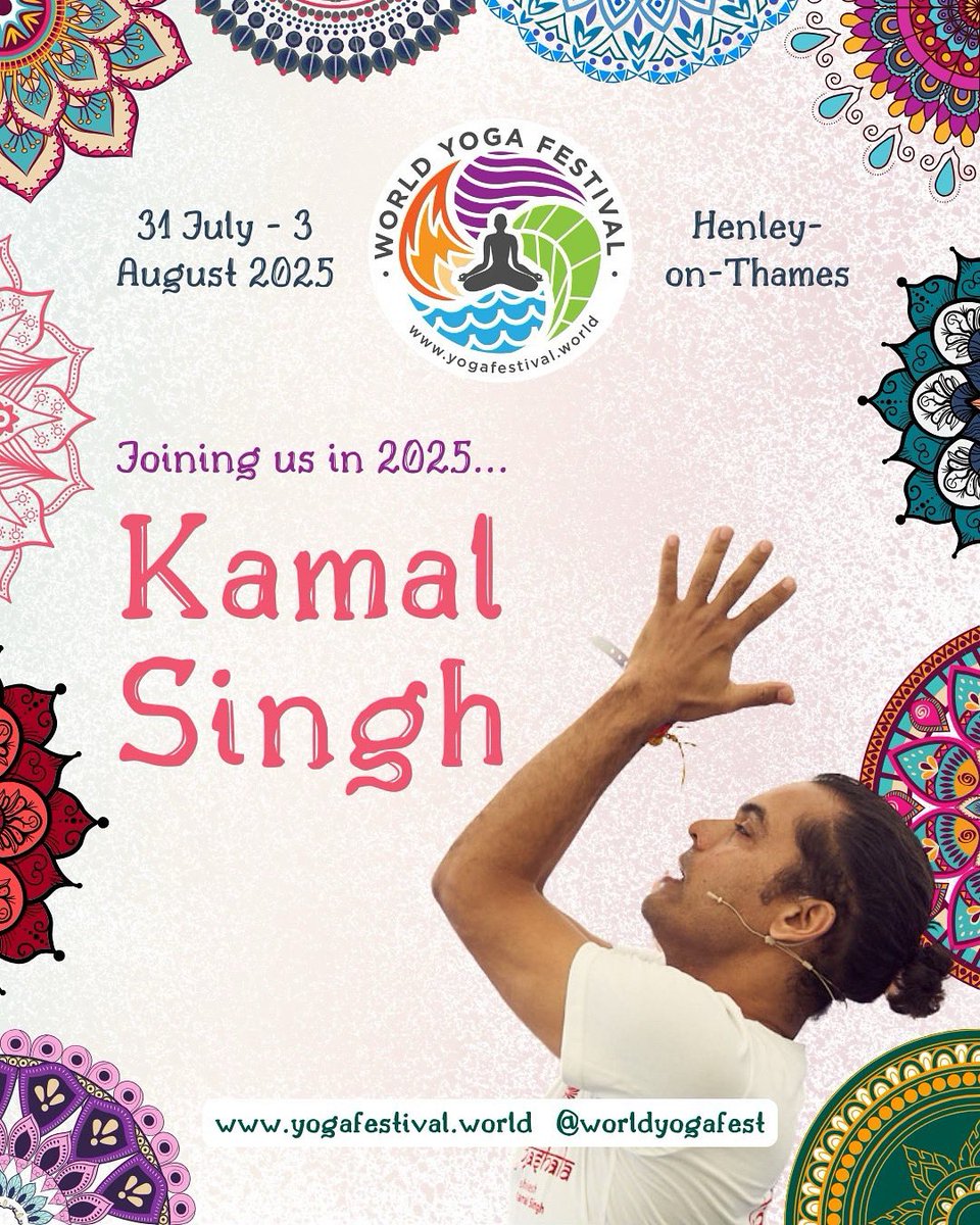 Deepen your practice with Ashtanga Yogi Kamal Singh at World Yoga Festival 2025!

Kamal is known for his energetic &amp; motivating sessions which include powerful adjustments. Students come from all over the world to take his classes &amp; the results are oftentimes profound.