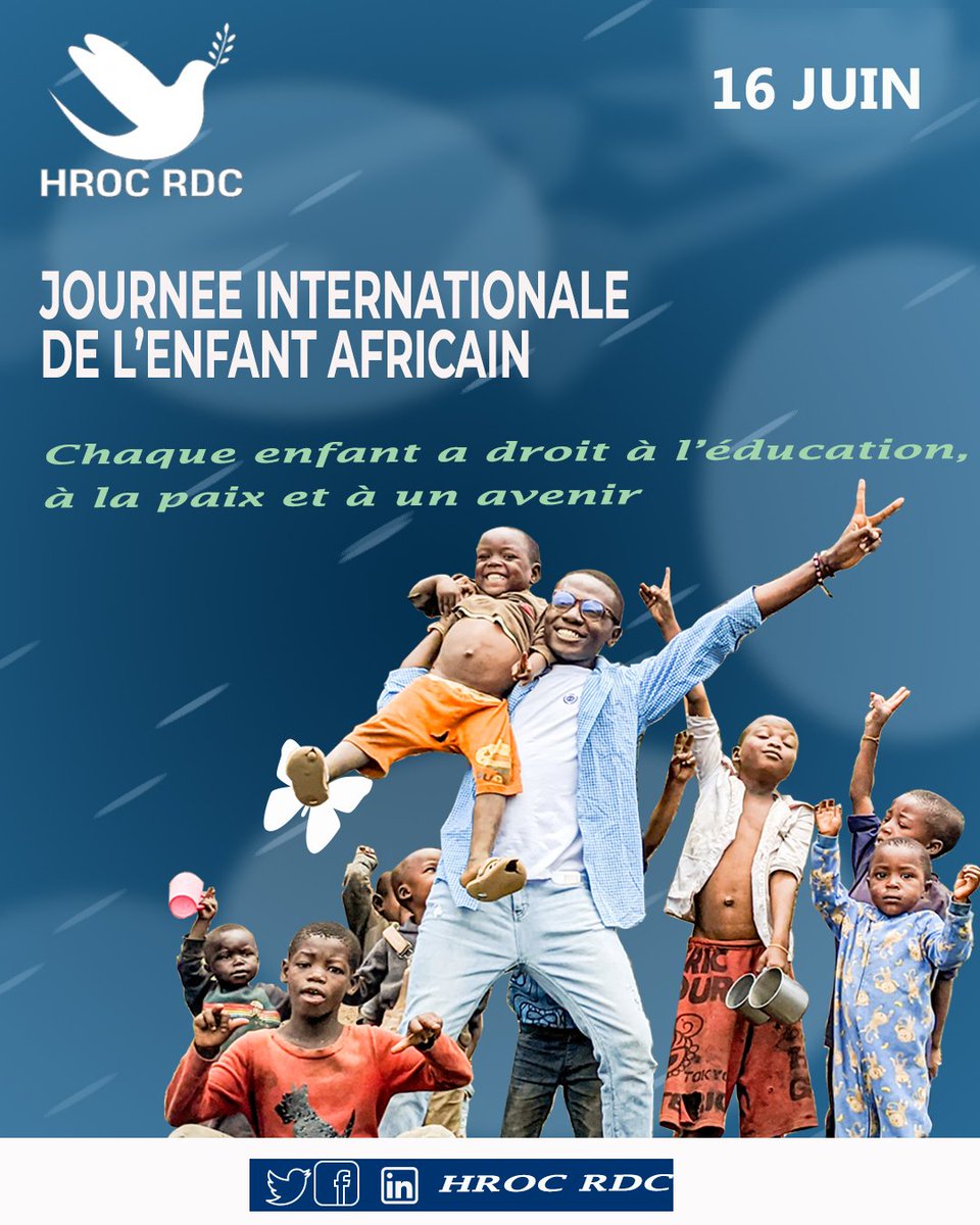 DrcHroc's tweet photo. En ce 16 juin, Journée internationale de l’enfant, nous rappelons que derrière chaque regard d’enfant au Nord-Kivu se cache une histoire marquée par le conflit, la peur, parfois la perte.

#JournéeDeLEnfant #NordKivu #HROC #GuérisonDesTraumatismes #CohésionSociale #JusticeEtPaix https://t.co/yxAWvXAnHZ