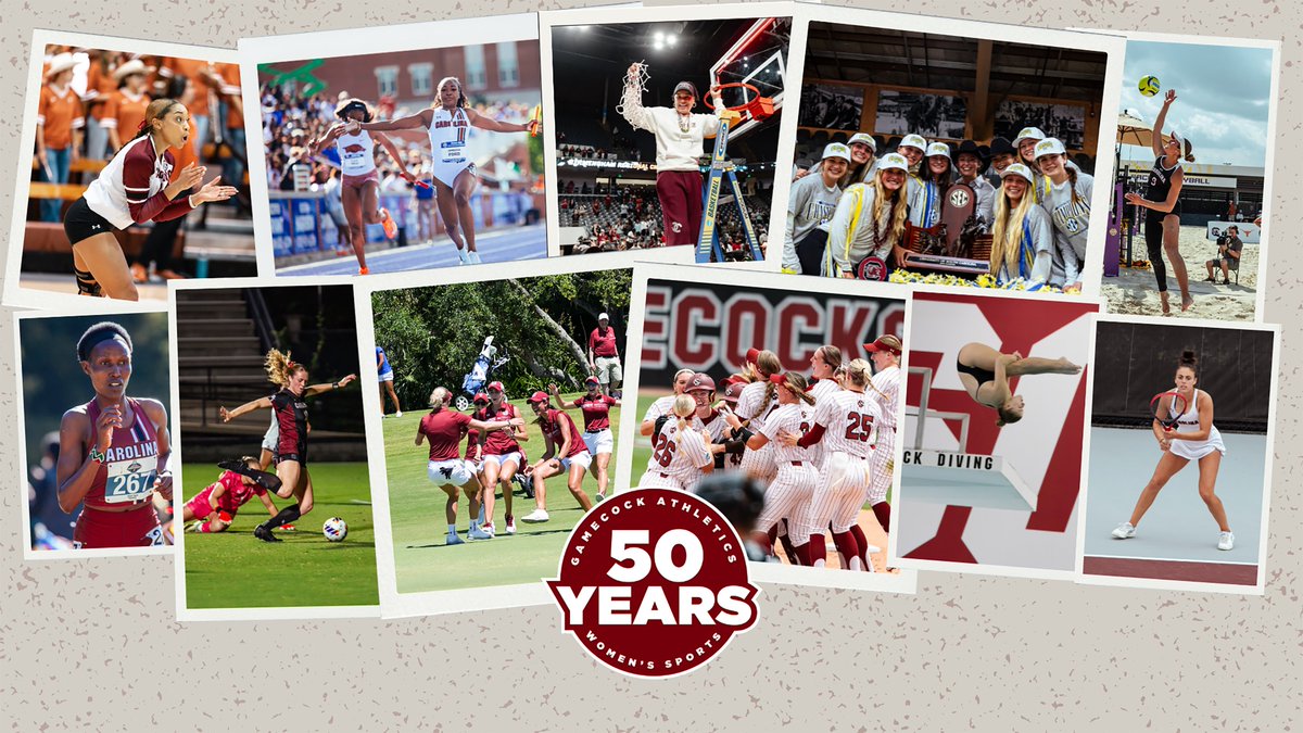 50 years of Gamecock women’s sports... and what a year it was. 4 SEC titles, countless individual wins, and 10 of 11 teams made the postseason.

Read up on how our women’s sports made an impact this year ➡️ bit.ly/3ToLAuj