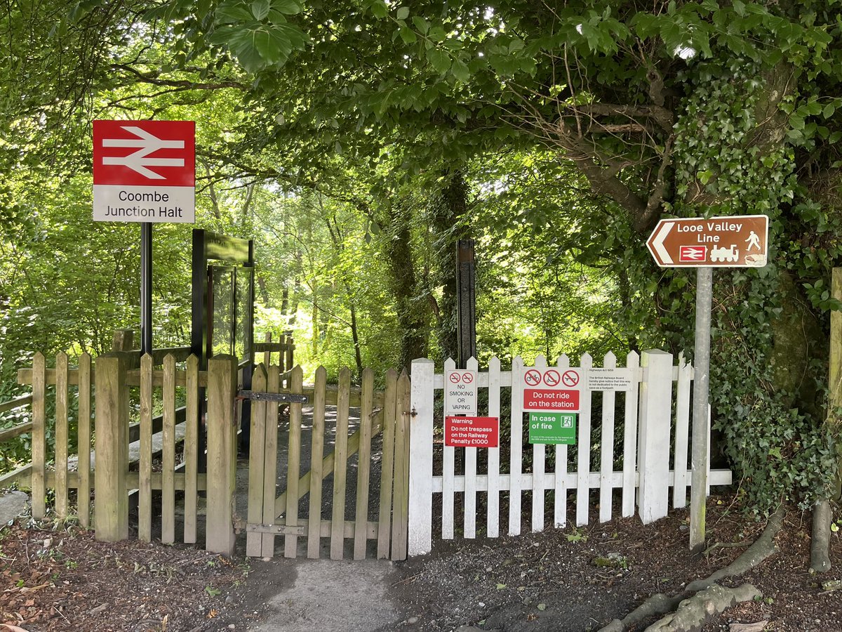 Further west with <a href="/GWRHelp/">GWR</a> today &amp; its great to be back in Cornwall again at No. 6 on the list of Britain’s least used stations-Coombe Junction Halt on the Looe branch, &amp; not as the only passenger!This is just a short walk from Liskeard, served by 2 trains a day in each direction