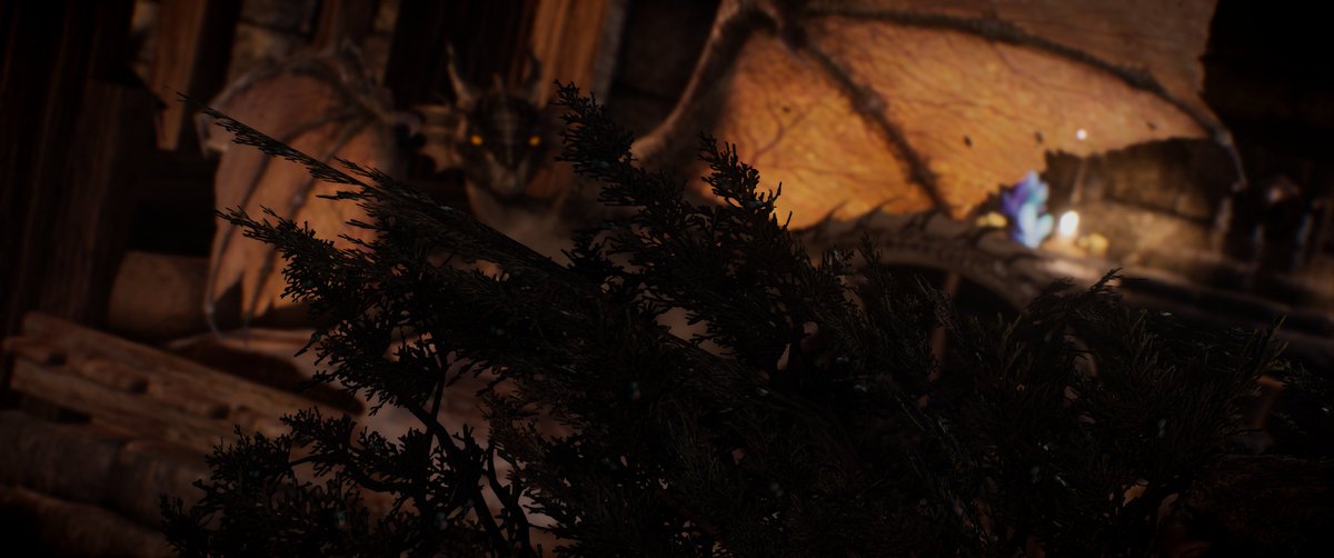 Hmmm... I wonder who's hiding behind that tactically placed plant