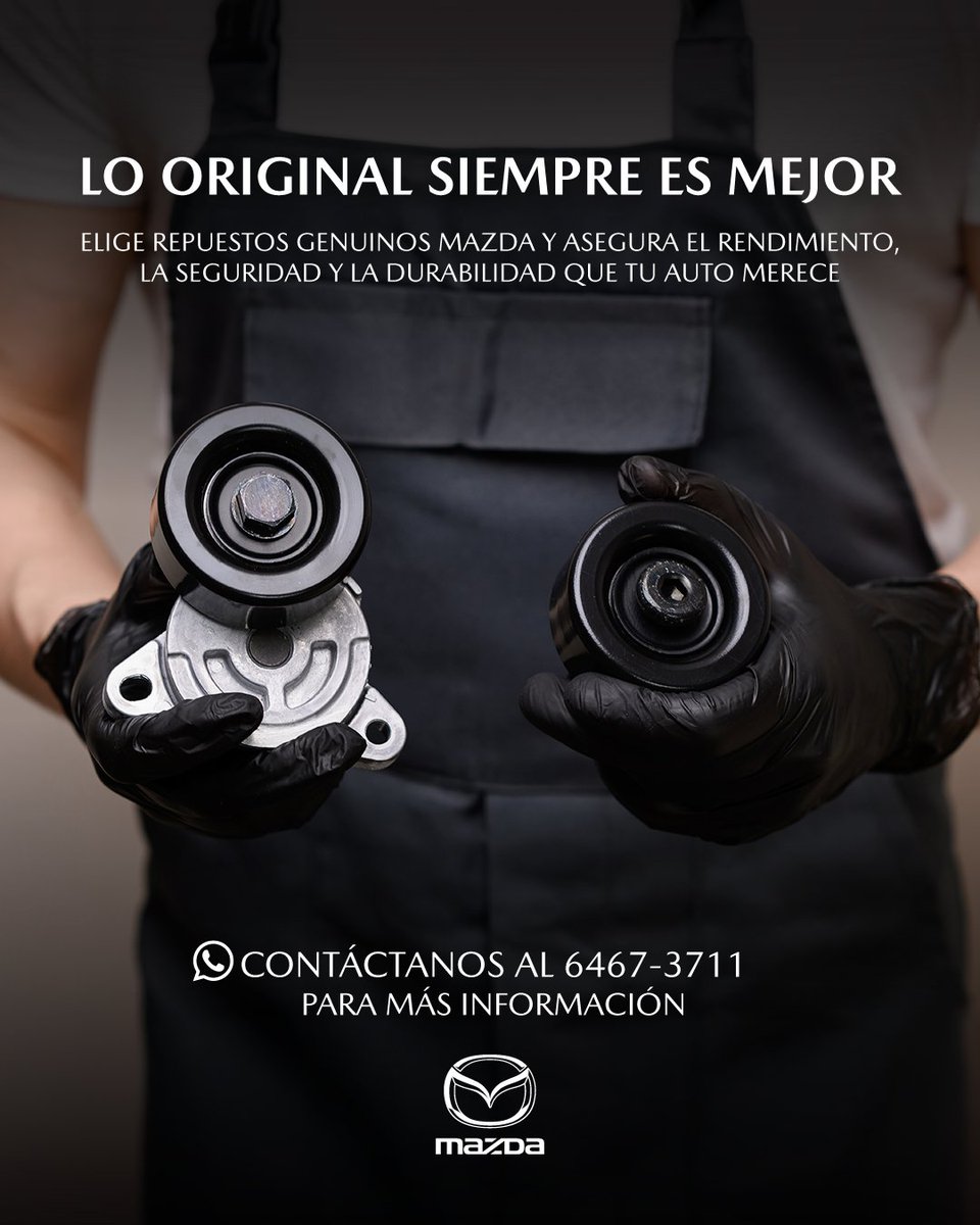 Protege tu inversión, confía en lo original. 🔧

En Mazda, contamos con repuestos genuinos diseñados especialmente para cuidar tu auto y mantenerlo como nuevo. 🚗✨

Contáctanos al 6467-3711 para más información 📲

¡Te esperamos! 🙌🏻

#Mazda #MazdaPanamá #Postventa #GrupoSilaba