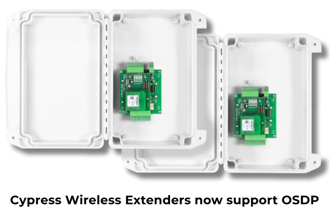 We have great news: OSDP is now supported by our Wireless Suprex Extender! (cypressintegration.com/spx-5631). 

Use to wirelessly connect an #OSDP reader with an OSDP controller, a Wiegand reader with a Wiegand controller, or use with combined OSDP/Wiegand systems. See it at #ESX!