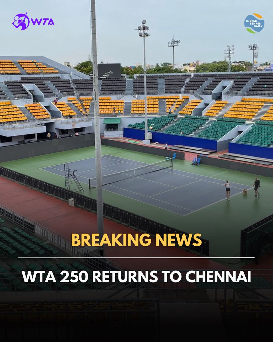 Indian Tennis Daily (ITD) (@indtennisdaily) on Twitter photo ๐๐๐ ๐๐๐๐๐๐๐ ๐๐ ๐๐๐๐๐ ๐๐๐๐ ๐ ๐๐๐ ๐๐๐๐๐ ๐๐ ๐๐๐๐๐๐๐ ๐๐ ๐๐๐๐๐๐๐ ๐๐๐๐
@wta announced today that the WTA 250 Chennai Open has been added to this seasonโs calendar. The tournament will be played on outdoor hard courts, featuring a ๐๐๐ ๐๐๐๐๐๐๐ ๐๐ ๐๐๐๐๐ ๐๐๐๐ ๐ ๐๐๐ ๐๐๐๐๐ ๐๐ ๐๐๐๐๐๐๐ ๐๐ ๐๐๐๐๐๐๐ ๐๐๐๐
@wta announced today that the WTA 250 Chennai Open has been added to this seasonโs calendar. The tournament will be played on outdoor hard courts, featuring a