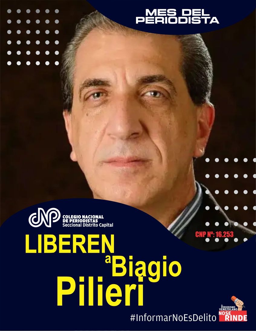 CNP Caracas (@cnpcaracas) on Twitter photo 📰 #MesDelPeriodista | En este mes, honramos la valentía de quienes alzan su voz por la verdad. Hoy recordamos a Biagio Pilieri, <a href="/BiagioPilieri/">Biagio Pilieri</a> periodista y dirigente político, injustamente detenido desde agosto 2024. #LibertadParaBiagio 📰 #MesDelPeriodista | En este mes, honramos la valentía de quienes alzan su voz por la verdad. Hoy recordamos a Biagio Pilieri, <a href="/BiagioPilieri/">Biagio Pilieri</a> periodista y dirigente político, injustamente detenido desde agosto 2024. #LibertadParaBiagio