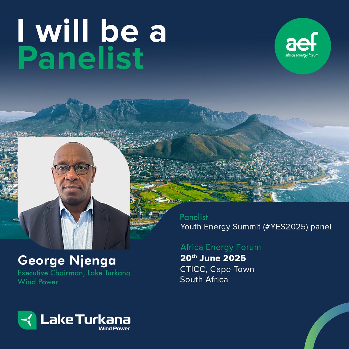 George Njenga, LTWP Executive Chairman, is a distinguished voice for LTWP during the 27th Africa Energy Forum happening in Cape Town, South Africa. He will be showcasing Kenya's commitment to sustainable energy development on Wednesday, June 18 where he will moderate a key panel
