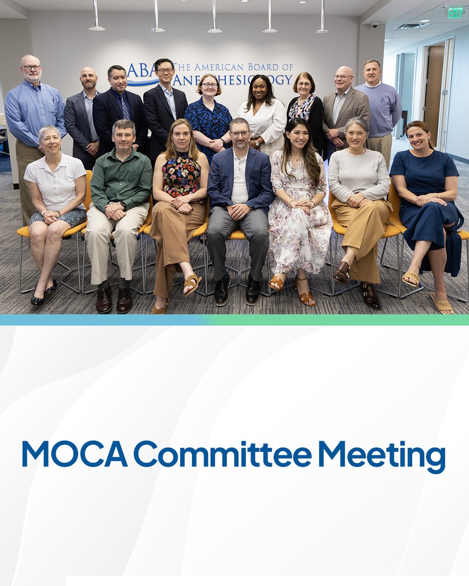 AbaPhysicians's tweet photo. Did you know it takes a whole team of board-certified anesthesiologists from across the country to keep MOCA Minute content updated? 🧠 Thank you to our MOCA Minute Committee members who traveled to Raleigh, N.C., last week to review and refine questions. #ABAVolunteer #theABA https://t.co/5aBdfKYcMT