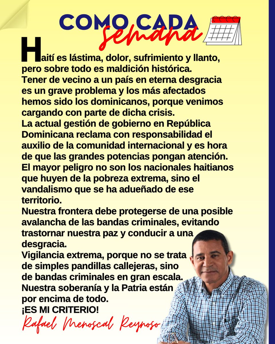 Así es Menoscal Reynoso, las bandas Haitiana son un problema para la isla, que  el gobierno enfrenta con responsabilidad. Luis Abinader preparando República Dominicana para el futuro.