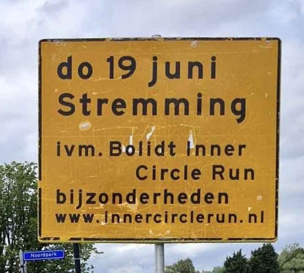 Donderdag 19 juni vindt de jaarlijkse InnerCircleRun plaats. Let erop dat er diverse wegen rondom de Laan van Welhorst, Jacobuslaan en de Veersedijk zijn afgesloten. De afsluitingen staan op de borden in de wijk aangegeven. Volg de aanwijzingen van de verkeersregelaars op.