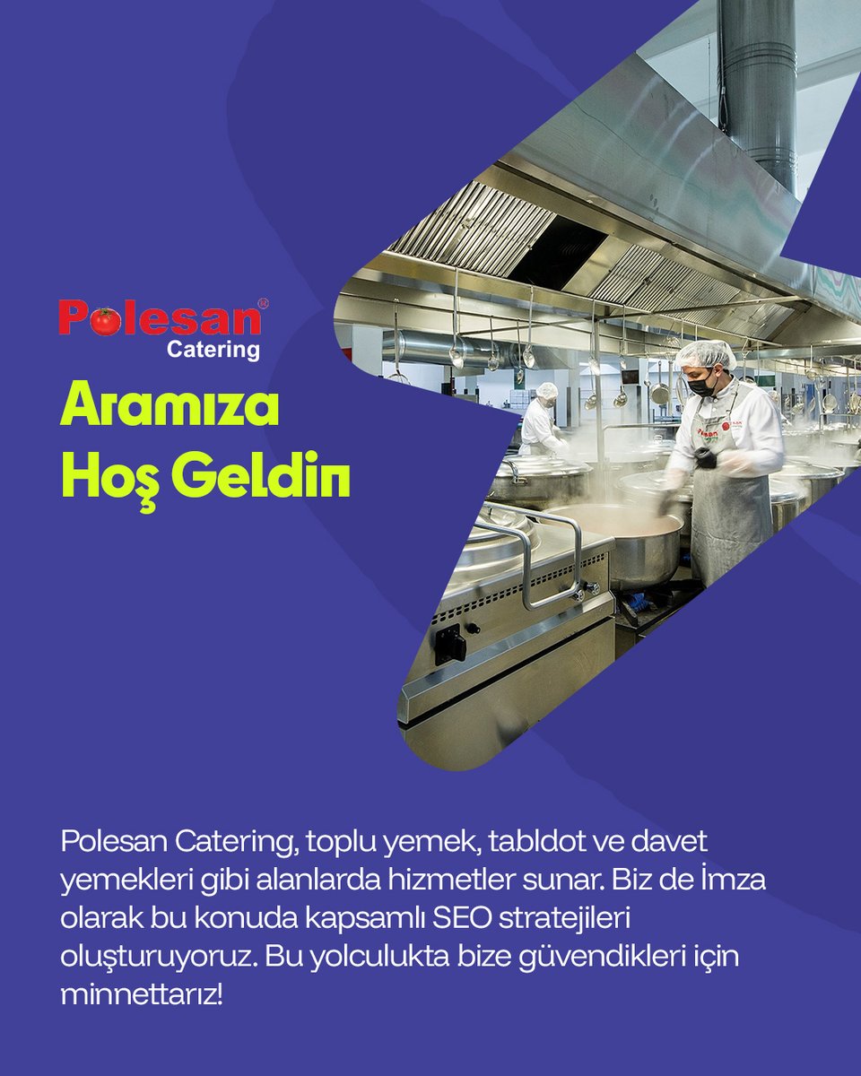 Hoş Geldin Polesan Catering ⚡️

Toplu yemek, tabldot ve davet organizasyonları alanında profesyonel hizmetler sunan Polesan Catering ile iş birliğimize başlamış bulunmaktayız.
Markanın dijital görünürlüğünü artırmak için kapsamlı SEO stratejilerini sürdürüyoruz.