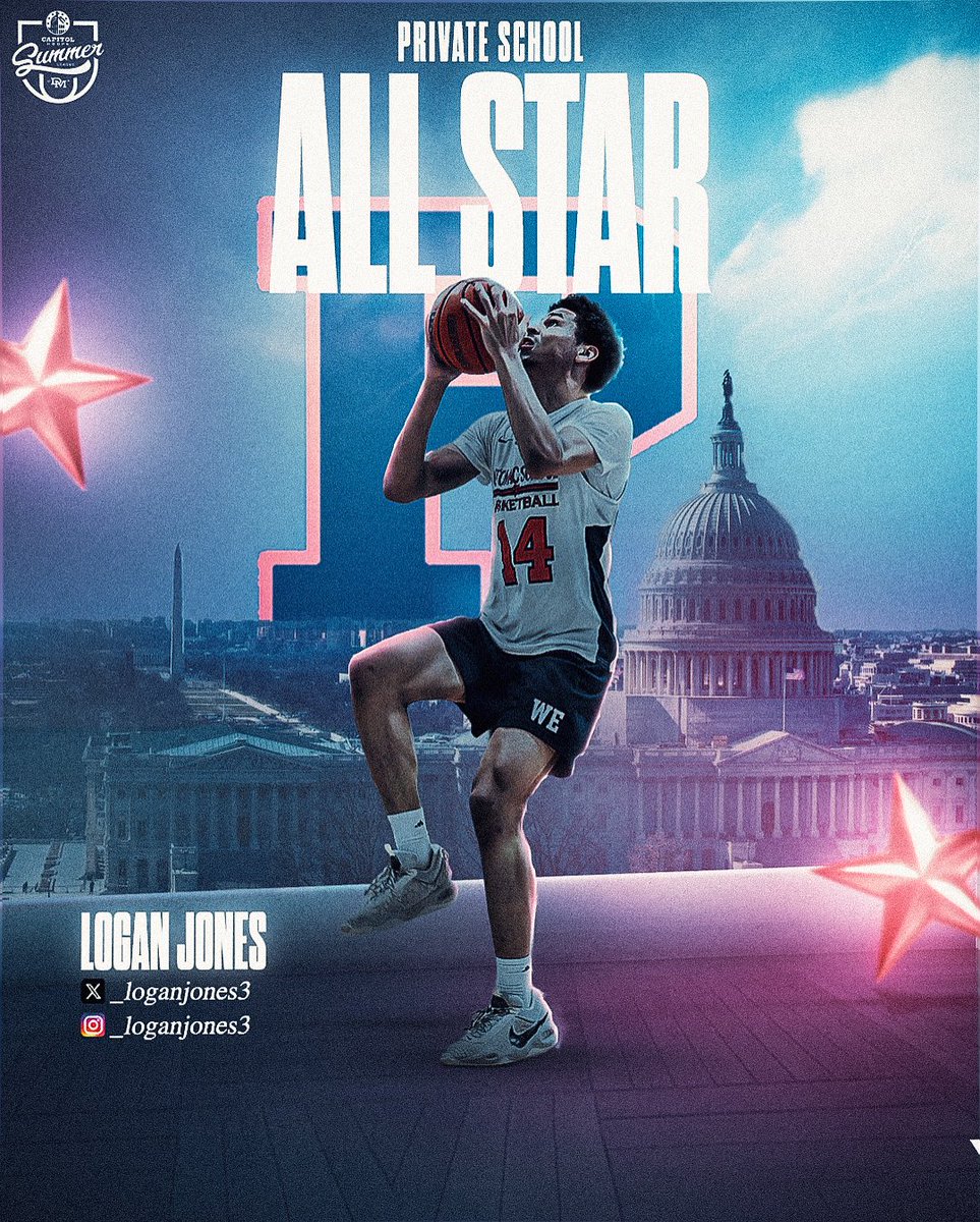Congratulations to Logan Jones on being selected to the 2025 Capitol Hoops Summer League All-Star Game! <a href="/_loganjones3/">Logan Jones</a> 

Logan will represent Potomac School for the Private School All-Stars <a href="/PotomacBBB/">Potomac Boys Basketball</a> 

Tickets: my.hometownticketing.com/agency/88d46de…

Tuesday, June 17th at 7:15
DeMatha HS
