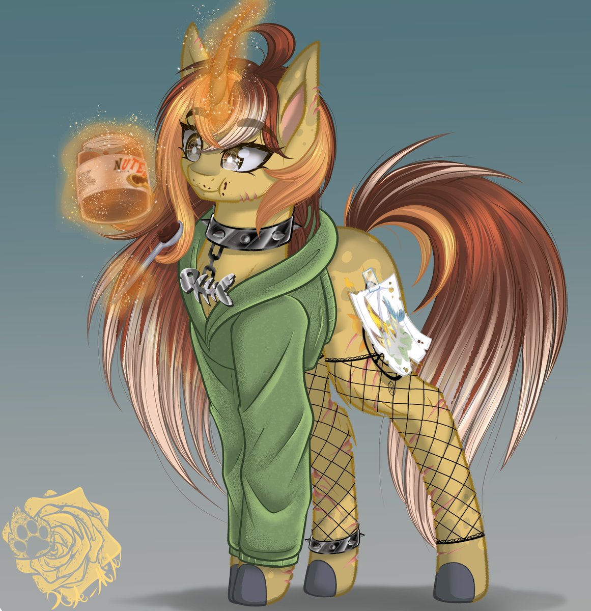 nanu, eine Ponyfizierte <a href="/AscheKunst/">Asche🍌| DIGITALE 🎨| LIGHTMOTIF 🪐</a> mit Nutella 

(Ich hatte Ash tatsächlich schon mal als Pony gezeichnet und jetzt hab ich es nochmal getan x3)

#aschekunst
#VTuber #GERVTuber #VArtist