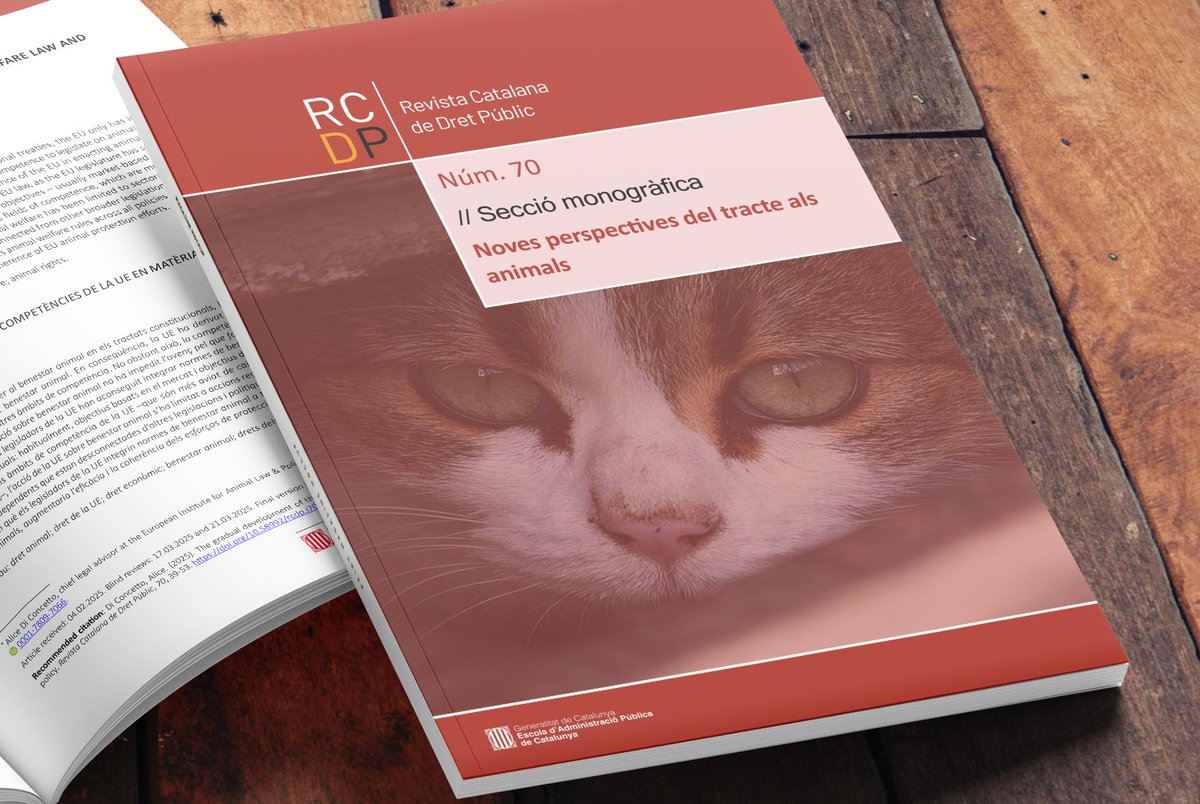 AnimalLawEurope's tweet image. 📚 A new article by @AliceDiConcetto in Revista Catalana de Dret Públic explores the EU's evolving role in #AnimalWelfare law.
⚖️ It argues for integrating animal welfare across all relevant policies—not just stand-alone laws.
🔗 Read it → tinyurl.com/4btdrzr7