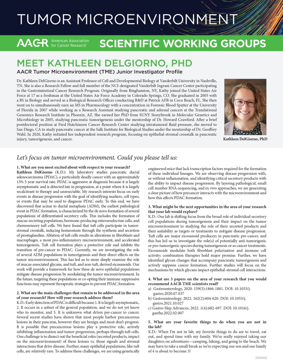 A big thank you to the <a href="/AACR/">AACR</a> TME working group for this feature on our work on Pancreatic Cancer!