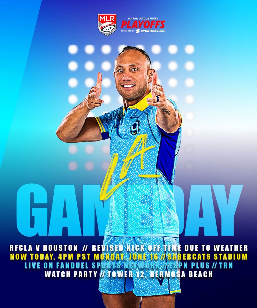 Rugby Football Club Los Angeles (@rugbyfcla) on Twitter photo It’s game day…. Again.
New day. New time. Same challenge. ⚡️
#RFCLA #MLR2025 #MLRPlayoffs <a href="/usmlr/">Major League Rugby</a> It’s game day…. Again.
New day. New time. Same challenge. ⚡️
#RFCLA #MLR2025 #MLRPlayoffs <a href="/usmlr/">Major League Rugby</a>