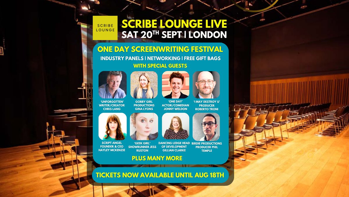 Great News!!🎉

Due to high demand we’ve made more tickets available for our Scribe Lounge Live event in London’s King’s Cross on Saturday 20th Sept 2025.

Come and join in on the screenwriting fun and grab your free gift bag on arrival🔥

🎟️Ticket info 👇
community.scribelounge.com/c/scribe-loung…