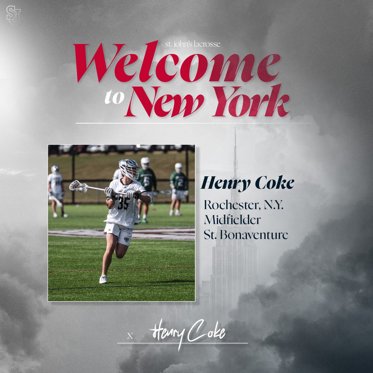 StJohnsLax's tweet image. ๐๐๐๐๐๐ โ๏ธ
Welcome to the Johnnies @henrycoke4 ๐ดโก๏ธ
