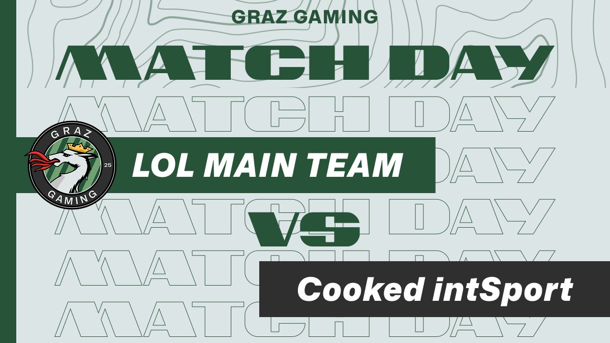 #LeagueOfLegends Matchday! 📢
 
Exciting third game day in <a href="/PrimeLeague/">Die Techniker Prime League</a> Division 5 against Cooked intSport. Eyes on the Nexus! 👀

Watch our stream!
⏰ 20:00 CEST 
📺twitch.tv/grazgamingespo… 
🎙️<a href="/j_scurl97/">Scurl97</a> &amp; <a href="/BleyesF/">Bleyes.FaR</a>