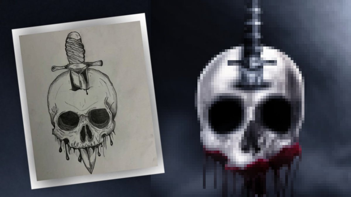 _max_gfx_'s tweet image. Inspired by @TheActualBenny 

1st try Made using mobile 

Tags :
#DarkArt #GraphicDesign #SkullArt #SwordDesign #DigitalIllustration #NoAIArt #FromSketchToScreen #TattooDesign #PosterArt #MobileEditing #InkToDigital #DesignGrind #PhotoshopMobile #HandDrawnToDigital