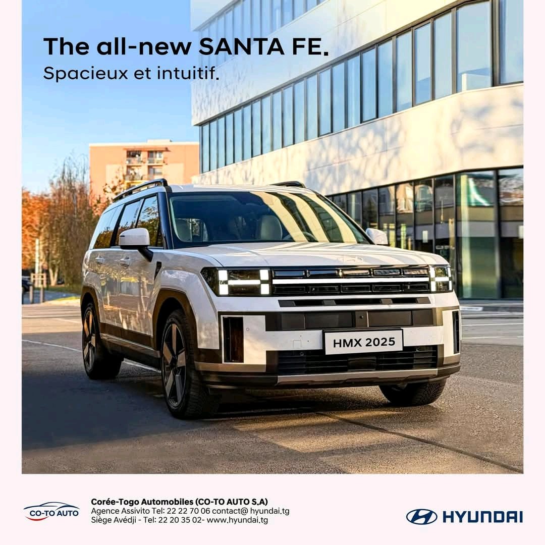 HYUNDAITOGO's tweet image. Bien terminer sa semaine c&apos;est bien la planifier dès son début. 
La Santa Fe vous y accompagne avec assurance.
#hyundaitogo #Santafe #weekstarter
#lookelegant #bonne_semaine