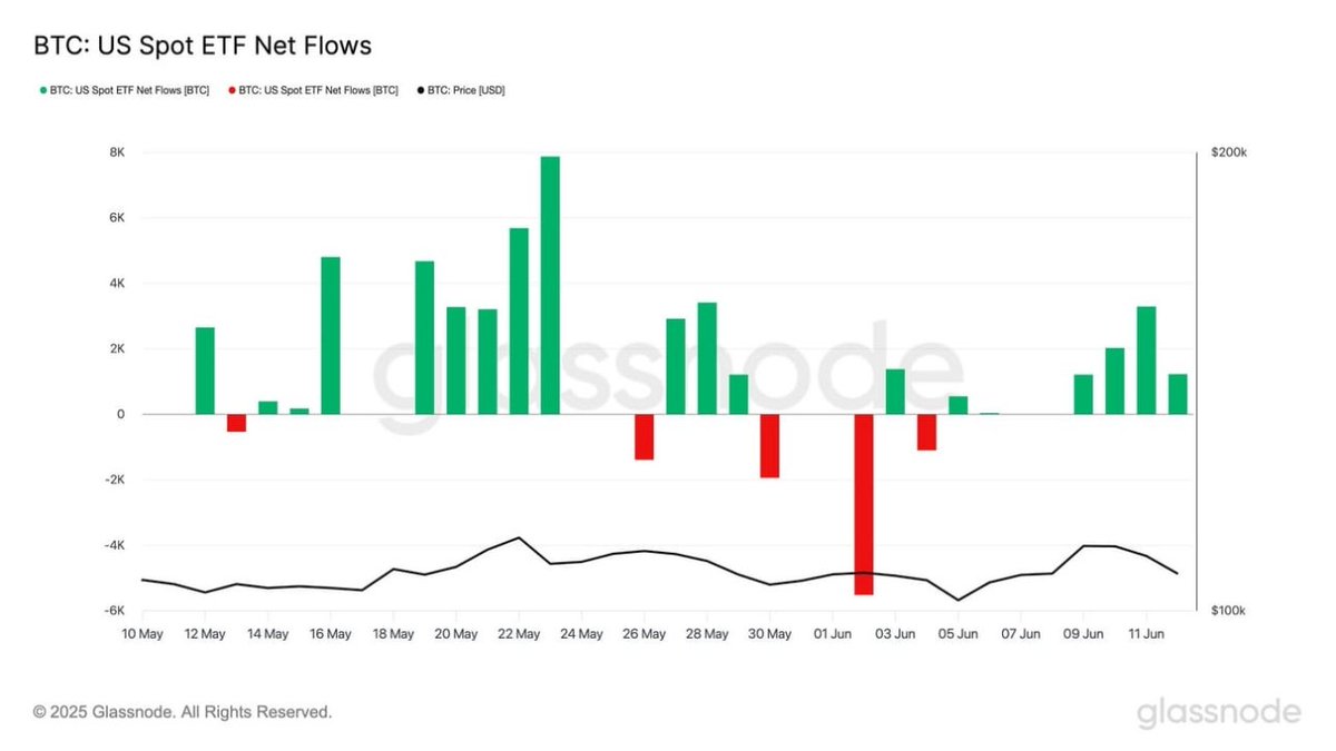 비트코인 현물 ETF 투자 열기가 한풀 꺾이고 흐름이 꽤 둔해진 느낌이야. 1. 5월 23일에 7.9K BTC 유입 피크 찍었는데 이젠  시원찮은 듯해 ㅋㅋㅋ 2. 6월 초엔 자금이 급속히 빠져나가다가 중순부터 소소히 회복