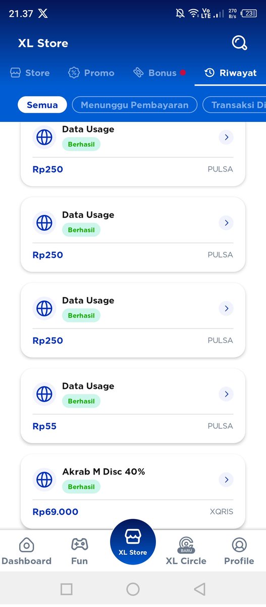 01_tangerang's tweet photo. @myXL @xlsatu_ @myXLCare @xl saya udah nunggu 6 hari loh sampai 2 kali saya isi nya tapi belum juga masuk masuk sampai sekarang ..ni tunggu sampai kapan ya https://t.co/tUSkIlz5D7
