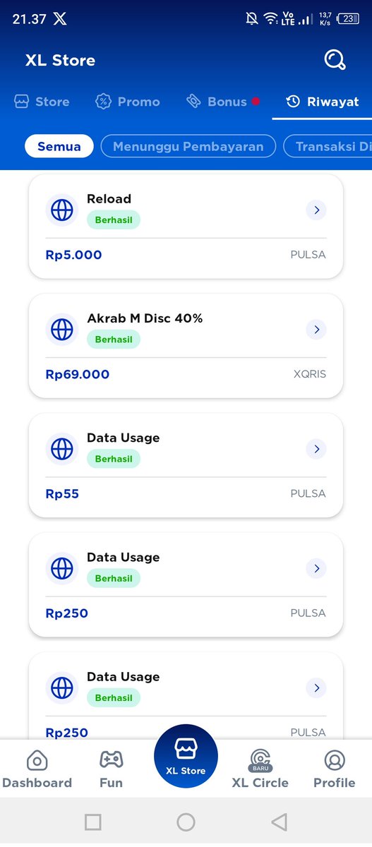 01_tangerang's tweet photo. @myXL @xlsatu_ @myXLCare @xl saya udah nunggu 6 hari loh sampai 2 kali saya isi nya tapi belum juga masuk masuk sampai sekarang ..ni tunggu sampai kapan ya https://t.co/tUSkIlz5D7