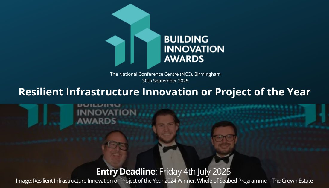 Building Innovation Awards (@buildinawards) on Twitter photo Building for tomorrow means building to endure.
If you're leading the way in resilient infrastructure, the #BuildingInnovationAwards 2025 want to hear from you. Entries close Friday 4th July - enter now: buildinginnovationawards.co.uk/resilient-infr…
#ukconstruction #construction #infrastructure Building for tomorrow means building to endure.
If you're leading the way in resilient infrastructure, the #BuildingInnovationAwards 2025 want to hear from you. Entries close Friday 4th July - enter now: buildinginnovationawards.co.uk/resilient-infr…
#ukconstruction #construction #infrastructure