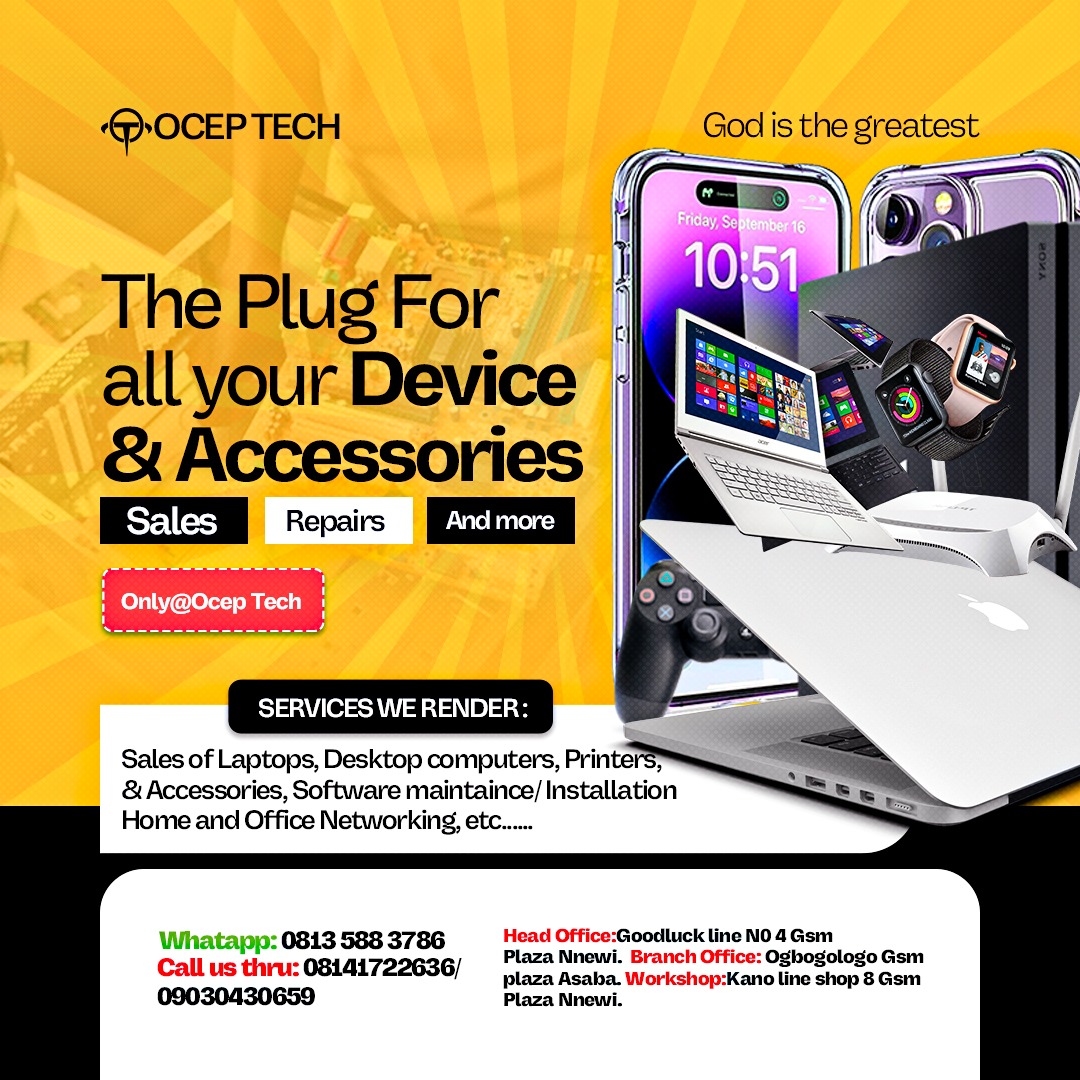 KellySignatures's tweet photo. ✨A simple and clean Social media design for Ocep Tech.   a brand that deals on Accessories, Devices, Installation &amp; Networking #socialmediadesign #GraphicDesign #lookingforgraphicdesigner https://t.co/qj1aIOd4BY