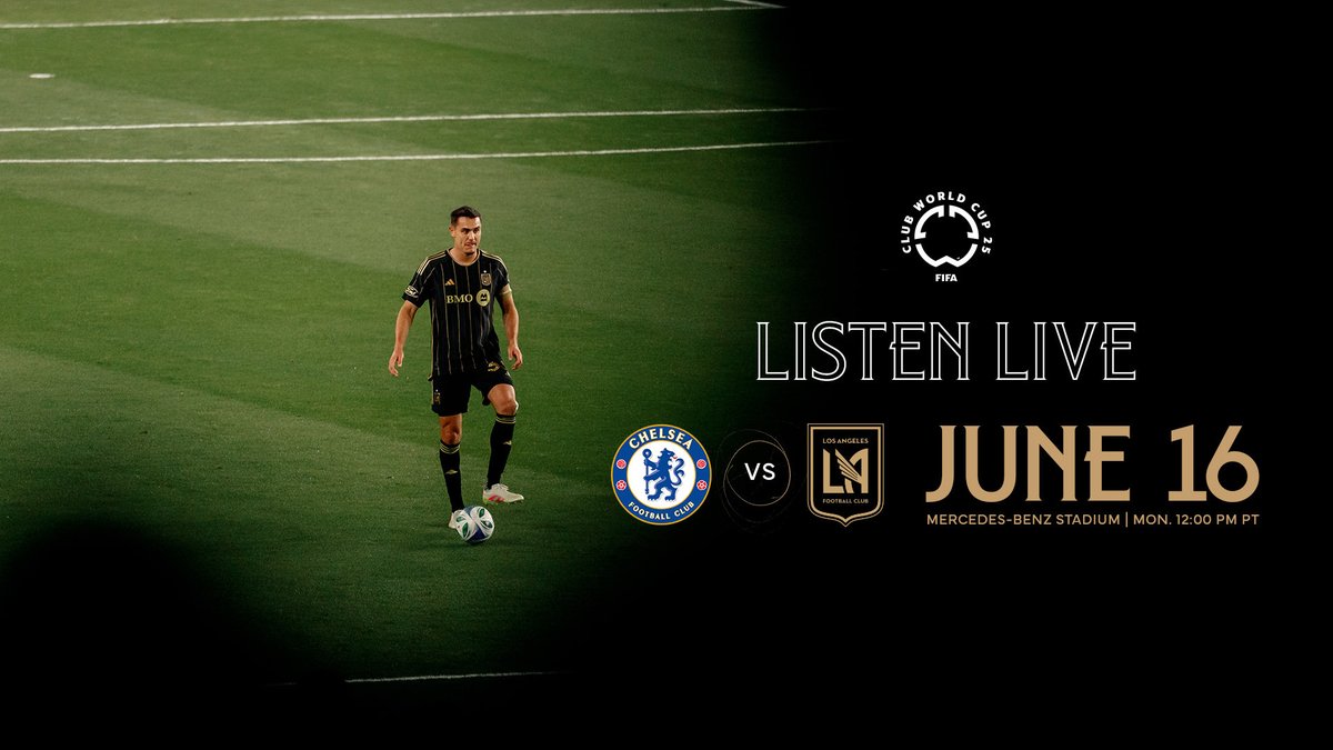 TalkSoccer's tweet image. It’s arrived! ⁦@LAFC⁩ v ⁦@ChelseaFC⁩ today in the #ClubWorldCup. 

11:30am PT for the pregame ONLY on LAFC.com.

Let’s enjoy every last minute, Black and Gold!!! #radiocall #playbyplay #MLS