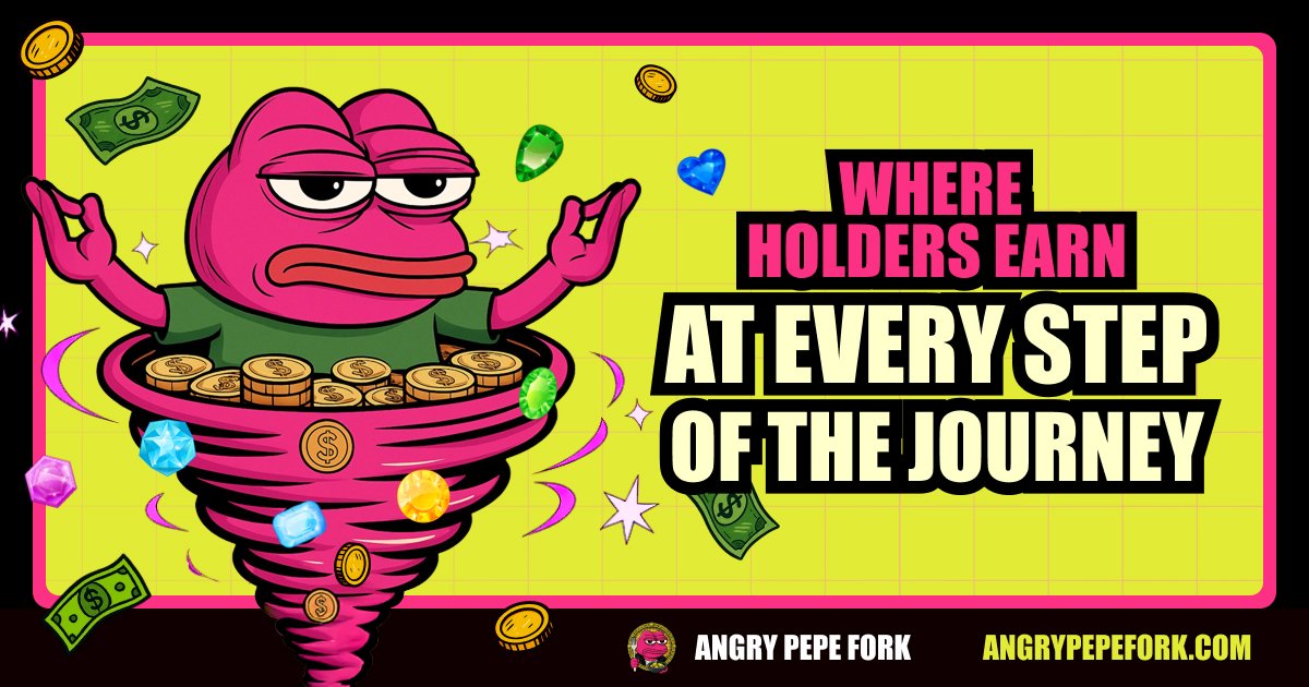 $APORK doesn’t just reward the top — it rewards the entire group.

Whether you buy, stake, promote, or just vibe…
you earn at every stage of the journey. 💯

Hold with purpose.
Contribute with pride.
Get rewarded. 

💢 angrypepefork.com