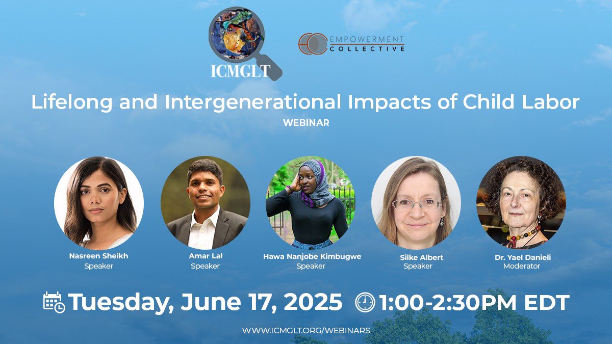 ✨Honored to be a panelist at a powerful webinar by <a href="/icmglt/">ICMGLT</a> &amp; <a href="/empowerment_col/">Empowerment Collective</a> , following #WorldDayAgainstChildLabour. 

We’ll spotlight the impact of child slavery, modern slavery &amp; trafficking and advocate for lasting change. #EndChildLabour #ModernSlavery #TraumaHealing