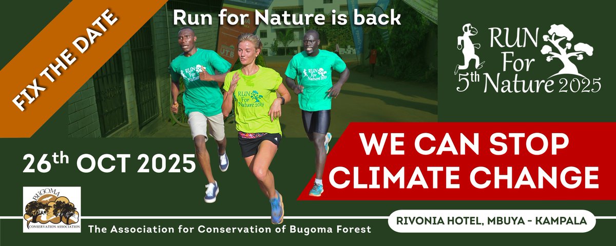 We can stop climate change!! Run for Nature is back on the 26th October 2025. Run to stop climate change.#RunforNature #Stopclimatechange #Environment #SaveBugomForest