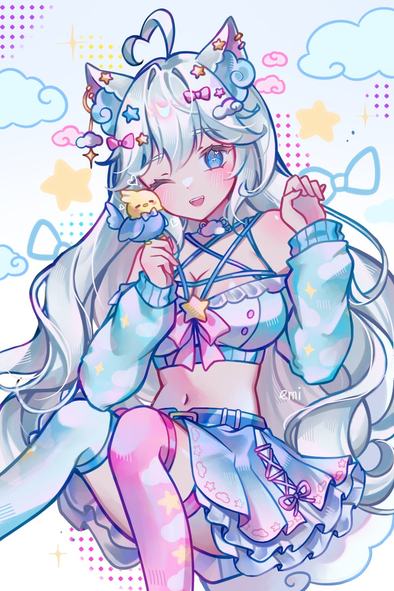 emiroll_art's tweet image. commission art that I did for ☁️ nyabinya 🌟
#illustration #artwork #VGenComm