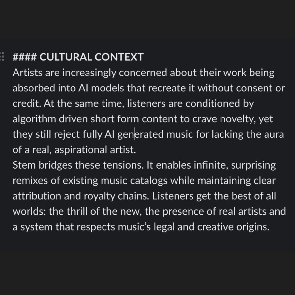 stemplayer's tweet image. Stem FM ⁘ Statement of Intent
